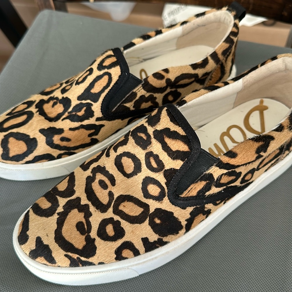 Leopard print Sam Edelman loafers.
